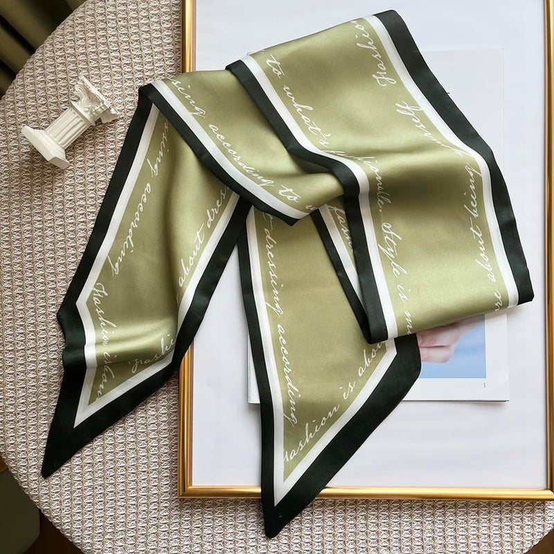 FONYVE Silk Head Scarf for Hair Fashion Headwrap for Women Lightweight Neck Tie - Image 2